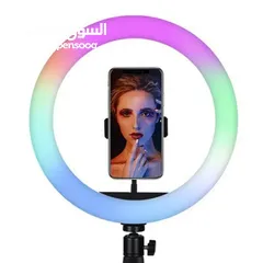  6 8/10inch Selfie Ring Light RGB Tripod Phone Stand Holder Photography RingLight Circle Fill Light