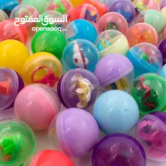  6 كرات بيض ملونه  قابل لاستخدام مئات المرات ل  مفاجئات و هدايا يوضع داخلها العاب او كاندي او ورق قرعه