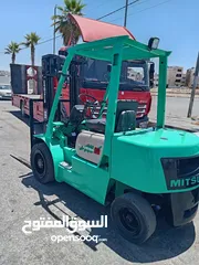  2 رافعات شوكية نوع متسبيشي حمولت 2 طن ونص  بنزين بحاله الوكاله