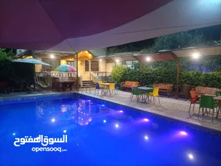  1 عرض مميز جدا مزرعة ومسبح وشاليه الرامة خدمة 5 Stars