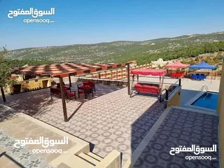  5 شاليهات واكواخ الغابه الخضرا عجلون منطقه اشتفينا