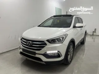  5 هونداااااي سنتافيه 2017 مطور 2000 ديزل اتوماتيك فل الفل اضافات بنورامااااااا لون ابيض ملوكي جب