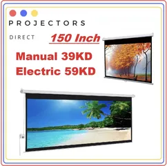  6 بروجكتور وشاشات بروجكتور  Projectors and screen for projectors