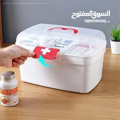  2 صناديق اسعاف بلاستيك مقوى نخب اول   مع مواد او بدون