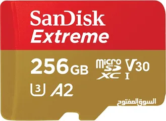  1 بطاقة ذاكره 256 جيجا سانديسك اكستريم اصليه SanDisk 256GB Extreme