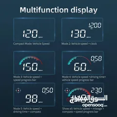  6 عداد سرعة عاكس على زجاج السيارة