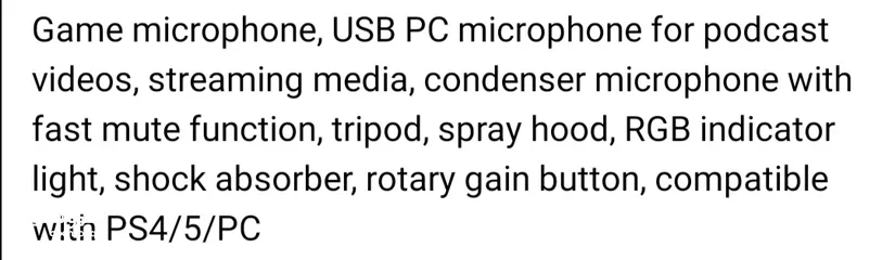  4 Microphone ps4/ps5 and PC