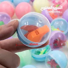  3 كرات بيض ملونه  قابل لاستخدام مئات المرات ل  مفاجئات و هدايا يوضع داخلها العاب او كاندي او ورق قرعه