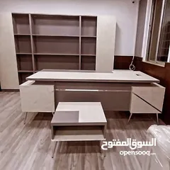  13 مكتب اداري 160*80 مع جانبية وطاولة وسط تفصيل خشب مستورد بسعر المنصع واعلى جودة وأقل الاسعار