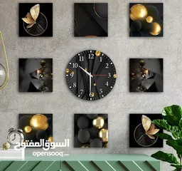  17 ديكور روعه لوحات خشب مع ساعه حائط