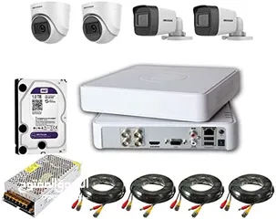  5 نظام كاميرات مراقبة 2 ميجا بكسل 4 كاميرات كامل متكامل خذ وركب HIKVISION CAMERA 2 MEGA