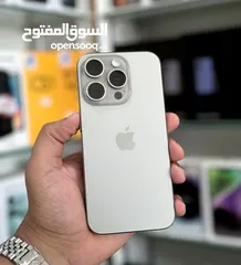  4 عرض خااص : iPhone 15 pro 256gb هواتف بحالة الوكالة مع ضمان و ملحقات بدون اي شموخ أو مشاكل و بأقل سعر