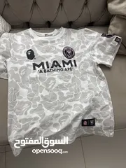  1 BAPE X INTER MIAMI SHIRT COLLAB BETWEEN THEM SPONSORING MESSI