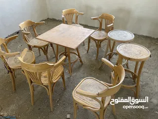  1 طقم كراسي مقهى بسعر مغري جداً