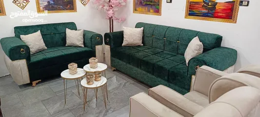  4 اطقم كورنر +طاولات سفرة تركي