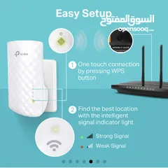  8 TP-LINK AC750 750Mbps Dual Band WiFi Range Extender RE220 موسع نطاق الإنترنت-يدعم شبكة الجيل الخامس