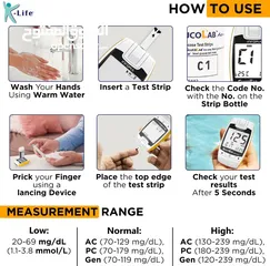  8 جهاز قياس نسبة السكر في الدم صناعة كوري جلوكولاب كفالة مدى الحياة جهاز سكري