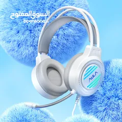  3 سماعات جيمنغ محيطية مضيئة أفضل الانواع  Aula Headset S606  Gaming RGB Lights OG