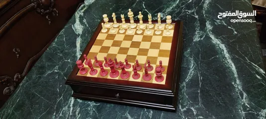  15 شطرنج تحفة ديكور من الخشب الفاخر