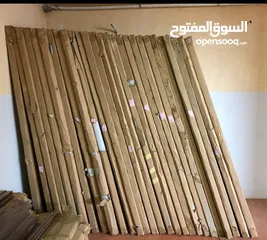  2 ابواب خشب داخلية جديد - جاهز مستورد لون جوزي فقط