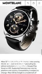  11 Luxury Digital Mont Blanc Smart Watch: Summit 3 Tri-Color Edition - Green Leather & Black Straps