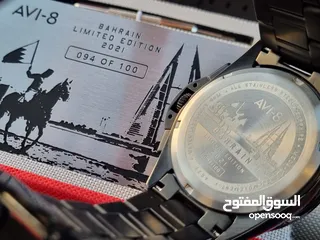  4 ساعه من ماركة Avi8 اصدار محدود على شعار مملكة البحرين ( luxury watch )