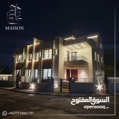  1 فيلا للبيع في طريق المطار  بتشطيبات فندقية قرب جامعة الشرق الأوسط