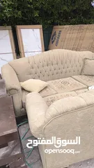  3 طقم ضيوف 7 مقاعد خشب زان بحاله ممتازه جدا جدا مع السجاده
