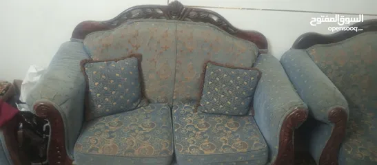  4 طقم كنب خشب زان8مقاعد