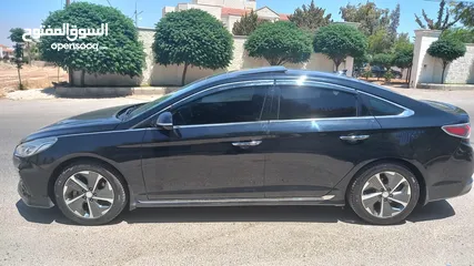  26 هونداي سوناتا 2018 فحص 3 جيد لون اسود ملوكي فل الفل اعلى فئة بانوراما بسعر مغري قابل للبدل