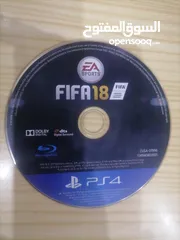  1 قرص (FIFA 18) للبيع  مستعمل مرتين فقط ولا ضربه في حاله الوكاله