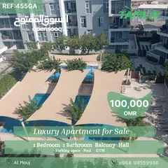  1 Luxury Apartment for Sale in AL Mouj شقة فاخرة للبيع في الموج  REF 455GA