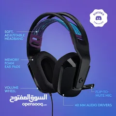  9 سماعة الألعاب السلكية Logitech G335 جديد مع ضمان 18 شهر باللون الأسود خفيفة الوزن بسعر 430 فقط