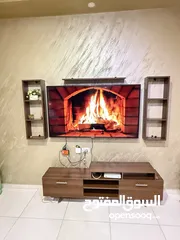  1 سعر مغري جدا!! صوبا حجم كبير صوبة كافيهات دائرية بحالة الوكالة +واجهة تلفاز tv unit بحالة ممتازة جدا