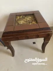  1 طقم طاولات خشب زان