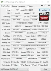  4 كرت شاشه جديد rx5700xt 8gb للبيع / رامات ddr4 2×8 MHz2400