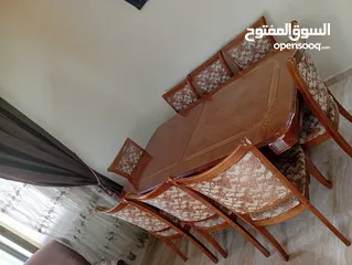  2 طاولة سفرة 8 كراسي  جديده ولا خدش فيها