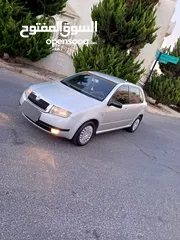  3 شكودا فابيا فحص كامل موديل2002 قير عادي قطارة بنزين