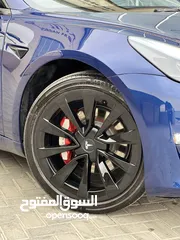  9 Tesla model 3 2023 فل كامل  تيسلا موديل 3 فحص كامل بسعر مغرري  لون كحلي جنط كبير اصليي  ايرباق اصلي