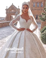  2 شروة بدل زفاف ابيض وملون