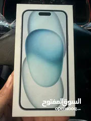  1 ايفوون 15 بلس 256 شرق اوسط لون ازرق جهاز وكاله بكرتونته بعده ما انفتح الله يبارك لصاحب النصيب