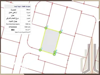  1 قطعة ارض تجاري للبيع في المقابلين مساحة 964م