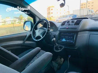  12 باص مرسيدس فيتو 2007 لون كحلي بحاله الوكاله شصي وسط محير تب نضافه قير عادي