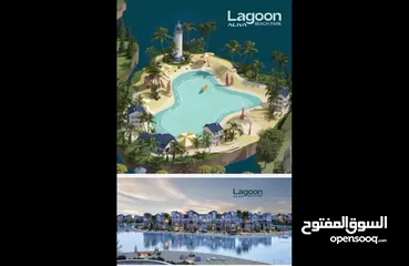  5 فيلا روف (ivilla) مساحه 225 متر علي lagoon مباشرة كورنر