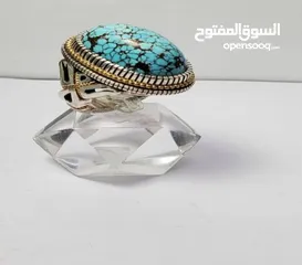  5 خاتم بحجر عقيق يماني فاخر منقوش اية