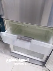  6 ثلاجة عكسية نوع سيمنز حجم 438 لتر لون استيل بحاله ممتازه جدا
