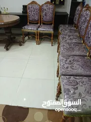  5 طاولة سفره  240 عرض متر 8 كراسي ازان صولد تفصيل كلفني 1200