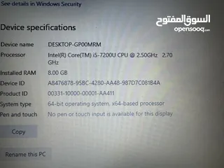  4 Laptop HP i5 الجيل سابع كرتين شاشة