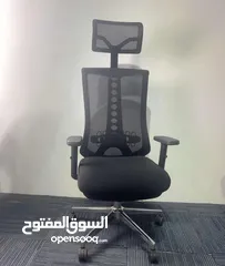  2 كرسي مكتب مميز مقعد فوم طبي شبك ضهر طويل مع مسند الرأس متحرك داعم قوووي للفقرات