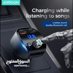  3 جهاز FM Transmitter جوي روم للسيارة JOYROOM JR-CL02 – شاحن + بلوتوث + تشغيل موسيقى!